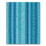 Blue Teal Vertical Stripe Woven Area Rug