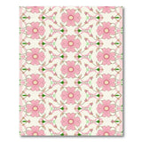 Vintage Pink Floral Pattern Area Rug
