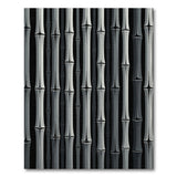 Modern Bamboo Stalks Black White Area Rug