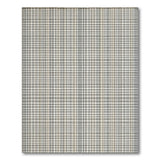 Grey Plaid Distressed Vintage Area Rug