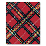Bold Red Plaid Geometric Area Rug