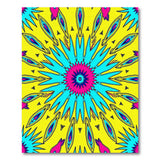 Vibrant Neon Starburst Geometric Area Rug