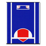 Geometric Modern Multi-color and Patterns Baseball Diamond Field Area Rug
