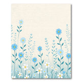 Blue and Teal Delicate Blue Daisy Meadow Area Rug