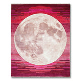 Full Moon Red Striped Area Rug