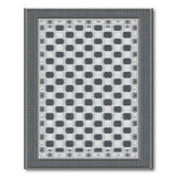 Grid Black White Geometric Grid Area Rug