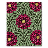 Pink Peony Gold Center Floral Vintage Rug