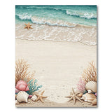 ODIKA Beach Coastal Washable Area Rug - Non-Slip Low Pile Starfish & Shell Decor