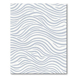Grey Wavy Abstract Grey Area Rug