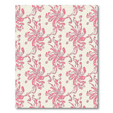 Pink Swirling Floral Pattern Area Rug