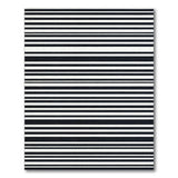 Geometric Modern Striped Bold Black White Horizontal Striped Area Rug