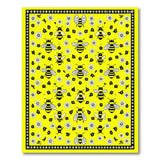 Sunny Yellow Bees Daisies Cartoon Area Rug