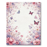 Pink Peony Butterfly Floral Area Rug