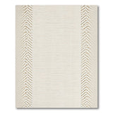 Beige Chevron Border Woven Area Rug