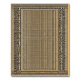 Tan Black Dotted Geometric Area Rug