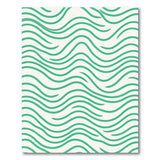 Seafoam Green Wavy Coastal Area Rug
