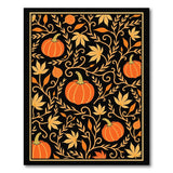 Vintage Orange Pumpkin Vine Area Rug