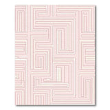 Pink Maze Labyrinth Geometric Area Rug
