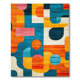 Multi-color and Patterns Vibrant Geometric Shapes Area Rug