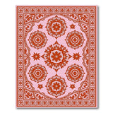 Pink Elegant Pink Persian Floral Area Rug