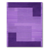 Geometric Modern Purple Geometric Block Area Rug