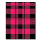 Bold Pink Black Plaid Area Rug