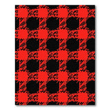 Red Black Distressed Buffalo Check Area Rug