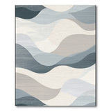 Blue Wave Abstract Blue and Teal Area Rug