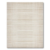 Beige Grid Woven Geometric Modern Area Rug