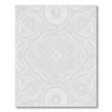 Grey Abstract Swirl Contour Area Rug