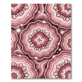 Pink Agate Geode Crystal Area Rug