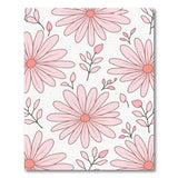 Floral Vintage Blush Pink Daisy Floral Area Rug