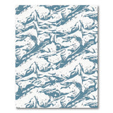 Blue Abstract Wave Area Rug