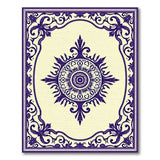 Purple Purple Ornate Medallion Cream Area Rug