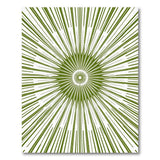 Radiant Green Sunburst Geometric Area Rug