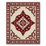 Ornate Red Medallion Persian Traditional Persian Area Rug