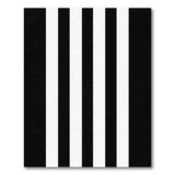 Black and White Geometric Modern Bold Black White Vertical Striped Area Rug