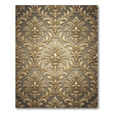 Gold Fleur-de-Lis Damask Area Rug