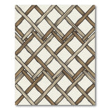 Woven Lattice Brown Tan Area Rug