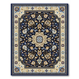 Blue and Teal Navy Persian Floral Area Rug