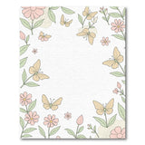 Floral Vintage Whimsical Pink Floral Butterfly Area Rug