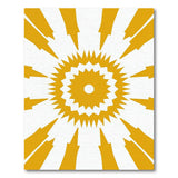 Radiant Yellow Starburst Area Rug
