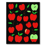Whimsical Red Apple Cluster Area Rug