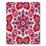 Multi-color and Patterns Vibrant Pink Floral Mandala Area Rug