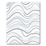 Abstract Area Modern Grey Wavy Abstract Area Rug