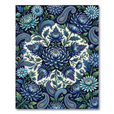 Indigo Chrysanthemum Paisley Area Rug