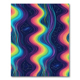 Rainbow Cosmic Waves Area Rug