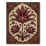 Elegant Red Lotus Persian Area Rug