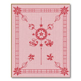 Vintage Pink Floral Star Medallion Rug