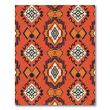 Orange Southwestern Orange Geometric Area Rug